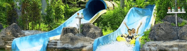 Sunway Lagoon and adjacent Sunway Pyramid Mall