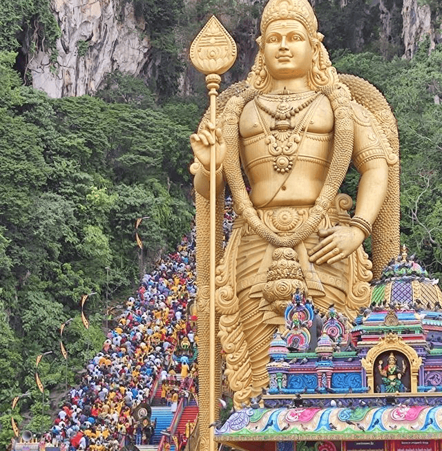 Colorful 272-Step Staircase to Batu Caves Temple